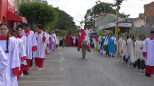 Euclides da Cunha: Catlicos participaram da celebrao neste Domingo de Ramos.